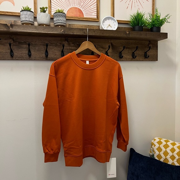lululemon athletica Sweaters - NWT lululemon Perfectly Oversized Crew,  Burnt Orange, Size 4